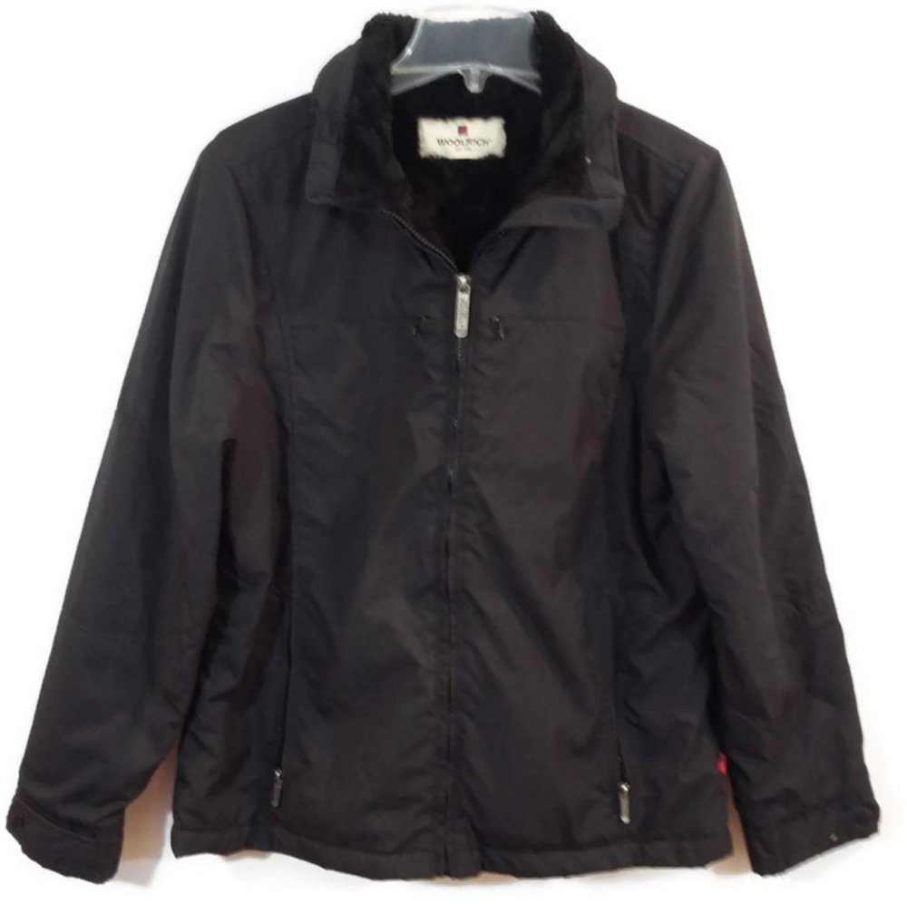 Woolrich Black Hooded Long Sleeve Jacket